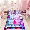 Homemissing Set di biancheria da letto per bambini ragazzi e bambini ginnasta sportiva Comforter set ultra morbido decorazione plaid griglia viola copriletto taglia singola 2 pezzi