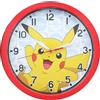 CARTOON Orologio parete analogico per bambini 25 cm per cameretta stanza dei giochi (P1kachu)