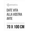 Estancia Cornice Portafoto in Legno Bianco 70x100 cm con Vetro Plexi Infrangibile | Cornice Grande Portafoto 100x70 cm Legno