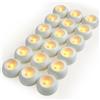JVURICE 18 candele galleggianti a LED bianco caldo, 6 cm, lumini a tè galleggianti impermeabili con durata di 100 ore, senza fiamma, alimentate a batteria, per piscina, matrimonio, vasca da bagno