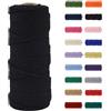 MORAINJAY 3mm Cotone Macramè 100% Naturale,Nero 100m Filato Non Sbiancato Senza Chimici per DIY, Bomboniere, Decorazioni - Cordame in Cotone per Crafts