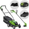 Greenworks G48LM36-G24ST25 - Kit Tagliaerba a batteria + Tagliabordi a batteria - 48V/2Ah