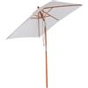 Ombrellone da Giardino 2x1,5 m Palo Ø38 mm in Legno Beige