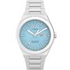 Timex Q Continental Day and Date TW2Y35200 - Orologio al quarzo da uomo, 39 mm, con cinturino in acciaio inox e quadrante blu
