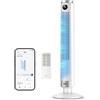 DREO Ventilatore a Torre Smart 554S, Ventilatore a Torre Regolabile 102-114cm per Camera, 8.4 m/s, Oscillazione 90°, Silenzioso 20 dB Dormire, 9 Velocità, 4 Modalità, Timer 12 h per Casa e Ufficio