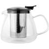 Café Olé Murano Teiera 700 ml / 25 oz/Per 3-4 persone, teiera in vetro, filtro in acciaio inossidabile, teiera contemporanea, beccuccio versatore liscio