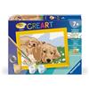 Ravensburger - CreArt Kids 8x12 cm - Art number - Labradors - Kit Paint by numbers - A partire dai 9 anni - 25996