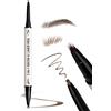 Erinde Matita Sopracciglia Microblading 2 in 1, Penna Sopracciglia ed Eyeliner a Doppia Punta, Impermeabile e Anti-Sbavatura, Punta Precisa, Naturale per Sopracciglia e Trucco Occhi #02 Dark Brown