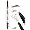 Erinde Matita Sopracciglia Microblading 2 in 1, Penna Sopracciglia ed Eyeliner a Doppia Punta, Impermeabile e Anti-Sbavatura, Punta Precisa, Naturale per Sopracciglia e Trucco Occhi #03 Black Brown