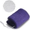 SZWLJ 1 pezzi africana viola profonda, spugna esfoliante da bagno per scrub doccia, scrubber posteriore in nylon con nodi, lunghezza estensibile fino a 114 cm, accessori per la cura del corpo per