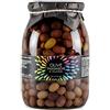 CUVEA Olive taggiasche in salamoia Cuvea vaso peso netto 1 kg (sgocc. 600 g) - Solo Olive taggiasche della Liguria, acqua e sale - Ricetta semplice: senza conservanti né coloranti né correttori di acidità