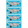 Feastables MrBeast Cookies & Creme Cioccolato Bianco 4 x 60g - Barretta di Cioccolato con Pezzetti di Biscotto - 240g Box