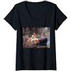 Vintage Images Donna The Lady of Shalott di John William Waterhouse Maglietta con Collo a V