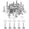 PATIKIL 9x3.3x19mm Borchie per Abbigliamento, 100 Set di Borchie per Abbigliamento e Rivetti in Pelle Borchie in Alluminio Viti in Metallo per Giacca in Pelle Artigianato Tessuti