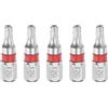 QUARKZMAN 5pz Punte Cacciavite Torx T20H 1/4 Esagonale 25mm/1 Lunghezza Stelle Magnetiche a 6 Punti Testa Esagonale Punte in Acciaio S2 Cacciavite Elettrico con Foro Testa Torx