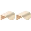 TopHomer Maniglia per porta, 2 pezzi, 60mm*44mm a forma di foglia, per mobili della cucina, cassetti, armadietti, maniglie decorative