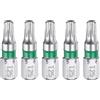 QUARKZMAN 5pz Punte Cacciavite Torx T25H 1/4 Esagonale 25mm/1 Lunghezza Stelle Magnetiche a 6 Punti Testa Esagonale Punte S2 Acciaio Cacciavite Elettrico con Foro Testa Torx