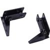 SPORTARC 2 Cerniere per Porte in Vetro, Accessori per Mobili, per Vetrine Non Perforate (Nere)