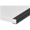 Protalwell Bordo in gomma, protezione autoadesiva per bordi a U per compensato, armadi, bordi in legno da 1,6 cm, riparazione flessibile di mobili, materiale EPDM, adatto per 16 mm, lunghezza 3 m, nero
