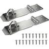 Aoyfuwell 2 lucchetti a forma di coniglio, 4 pollici, in acciaio inox, serratura di sicurezza, con serratura in acciaio inox, serratura di sicurezza, per porte finestre e armadietti (argento)