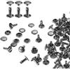 QUARKZMAN 80 Set Di Rivetti A Doppio Cappuccio 8x10mm Testa Tonda Gunmetal | Per Riparazioni Decorazioni Artigianato In Pelle, Borchie Fermagli Tubolari Borchie Metalliche, Acciaio Al Carbonio