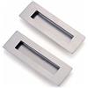 Lpraer 2 maniglie per porte scorrevoli in acciaio inox, rettangolari, 150 x 50 mm, per porte di armadi, porte e cassetti