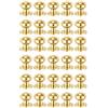 Nlinlin Mini pomelli dorati per cassetti, 30 pezzi, da 0,9 cm, rotondi, con 30 viti per armadio, bagno, comò, cucina, scrivania, portagioie, armadietti e pomelli per mobili