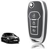 TOOMUME Cover Chiave TPU, Custodia Chiave Adatto per Ford Fiesta Focus Puma Mondeo Ecosport Explorer Kuga Ka Tourneo Connect Ranger F150, Copri Chiavi Guscio Chiave Auto Telecomando - Flip Key