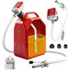 GBKDQQ Pompa del carburante con sensore di arresto automatico, pompa di travaso del carburante per tanica (2,4 GPM) con 3 dimensioni di adattatori, pompa di trasferimento elettrica con tubi e pistola