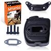 Mtanlo Kit di Scarico per Husqvarna 371 372xp X-Torq, 365 X-Torq 390xp 385 372 Jonsered 2166 2171 Motoseghe, Marmitta di Scarico con Staffa di Guarnizioni, 544029702
