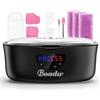 Boadw Bagno di paraffina per mani e piedi, 4000 ml di paraffina per bagno di paraffina secca e ruvida, con cera di paraffina da 900 g e accessori, ottimo regalo per spa nero