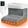 Naxup Scaldapiedi Elettrico, 30-60°C Scaldapiedi Elettrico Piedi, Foderato con Scaldapiedi Lavabili 9 Livelli di Temperatura e Timer 12h, Spegnimento Automatico e Protezione da Surriscaldamento