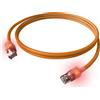 EasyLan Cavo patch EasyLan DualBoot LED RJ45 S/FTP Cat.6A (Classe EA), con spina saCon, LSOH, arancione, 5 m
