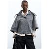Desigual, Poncho in denim di cotone, Cotone, Nero, U