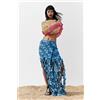 Desigual, pareo in denim patch, Donna, Cotone, Blu, U