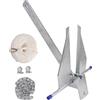 Areyourshop Kit Di Catena E Corda Per Ancora In Acciaio Zincato 10 Libbre Argento Per Barca#