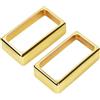 Banworks Open Brass Humbucker Pickup Covers O-Shaped Humbucker Frame Ring per chitarra elettrica Confezione da 2 JT/SYQG-08 Golden