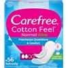 Carefree Salvaslip Cotton Feel Normal Fragranza all'Aloe Vera 56 Pezzi, Salva slip donna traspiranti, Proteggi slip che si adattano al corpo, Extra morbidezza, Delicati sulla pelle