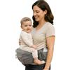 SUNVENO - Seggiolino ergonomico per bambini, con cintura regolabile e tasca, per bambini da 0 a 20 kg（Grigio）