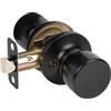 HOSOM Passage Door Knob, Matte Black Door Knobs Keyless Doorknobs for Interior Doors, Hallway, Closet and More, No Locking Door Handle