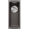 BLANCO SUBLINE 160-U | Lavello in granito grigio vulcanico | Tipo di montaggio: sottostruttura | per sottolavelli larghi 30 cm | Forma bacino 2 in 1: due vasche da bagno, una scollatura e una sola