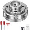 VEVOR Mandrino per Tornio di Legno 100 mm, Mandrino Autocentrante a 4 Griffe per Lavorazione Tornitura di Legno con Adattatore da 1 pollici x 8 TPI, Acciaio con Finitura Nichelata, Serraggio Interno