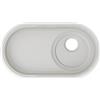 BLANCO OOVALON 700-U | Lavello in Velgranit Cloud White | Design ovale | Copertura di scarico CapFlow | Scarico spostato per più spazio | Facile da pulire e resistente | Lavello da cucina Premium