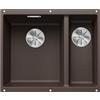 BLANCO SUBLINE 340/160-U - Lavello da cucina sotto-top doppio per basi di lavello con larghezza di 60 cm - SILGRANIT - Marrone - 523557