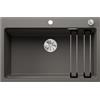 BLANCO ETAGON 8 527263, SILGRANIT grigio vulcanico, con interruttore di scarico, con accessori