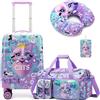 HTgroce Valigia Bagaglio a Mano, Trolley Bambino Borsone da Viaggio con Borsa Piscina Bambina, Bagaglio per bambini