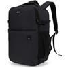 ECOHUB Zaino Easyjet 45x36x20 cm, Zaino da Viaggio per Laptop fino a 15.6 | Tasca Antifurto, Cerniera SBS, Apertura a 180°, Resistente all'acqua, Riciclato, per Scuola, Lavoro, Trekking, 30L, Nero