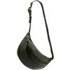 SH Leder Fania G697 - Borsa da donna in vera pelle a tracolla, unisex, per festival, viaggi, taglia media, 37 x 21 cm, verde oliva, Grande