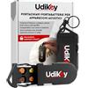 Udivita Portabatterie per Batterie Apparecchi Acustici PR70 PR48 PR41 con 6 Alloggi Tipo 10 13 312 - UdiKey Apertura Rapida Chiusura Sicura Scocca Antiurto - Portachiavi 36x85x16mm - Portatile Lavoro e Viaggi