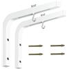 Voyoo 2pcs Proiettore Schermo Staffa Regolabile Estensione con Gancio Manuale L Staffa Da Parete Parete Bianco